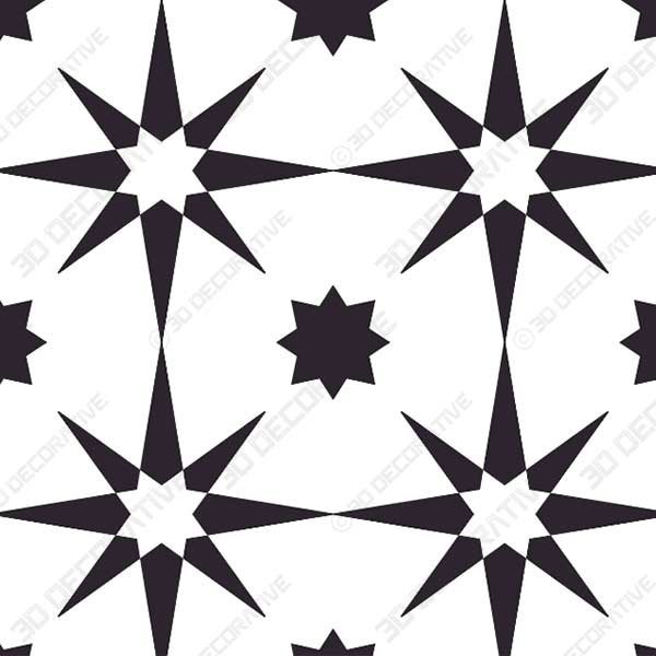 FloorPops FP2948 Altair Peel & Stick Floor Tile, Black - 3D Decorative