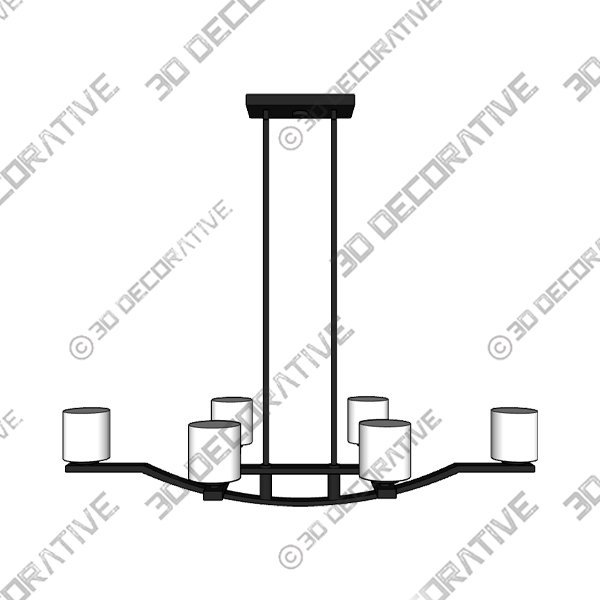 Chandelier-2-8-1.jpg Forte 2739-06-32 Page, 6 Light Oval Chandelier, Bronze/Dark Brown - 3D Decorative