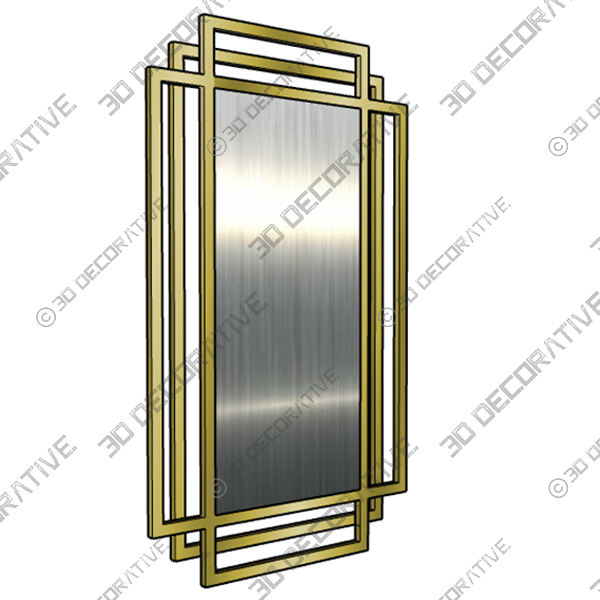 Gilded Art Square Decorative MirrorĀ - 3D Decorative