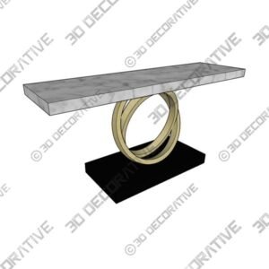 Greenapple Console, Turim Console, Carrara Bianco Marble, Handmade in Portugal - 3D Decorative