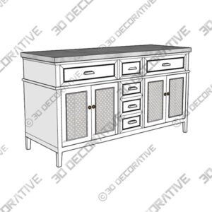 Greentouch Nicole Curtis Northville 60″ Double Bathroom Vanity in Matte White with 1″ Natural Carrara Marble Top and Undermount Rectangular Sinks - 3D Decorative