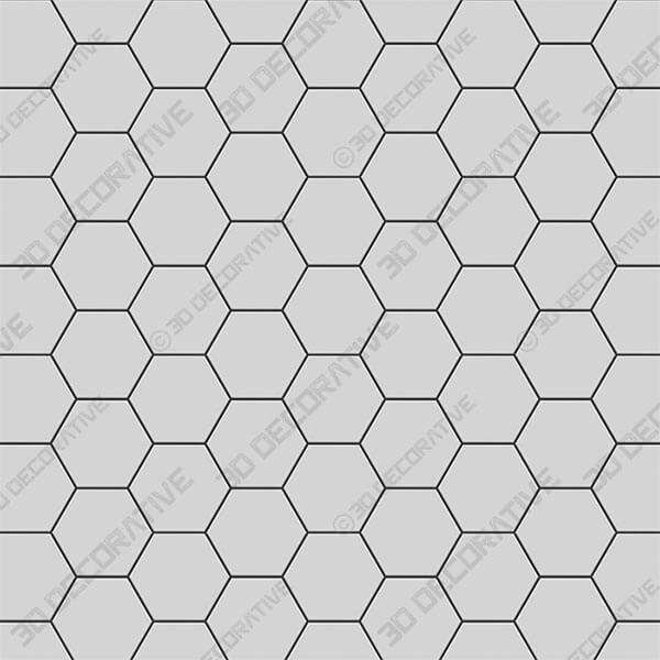 Grey Hexagon Peel and Stick Tile Backsplash - 3D Decorative