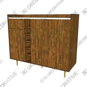 Hype Buffet with Wine Storage - 3D Decorative