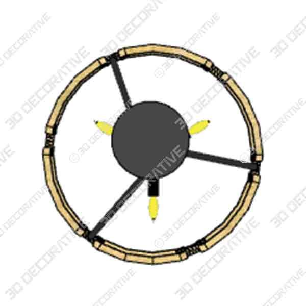 ISURAUL Rustic Drum Chandelier - 3D Decorative