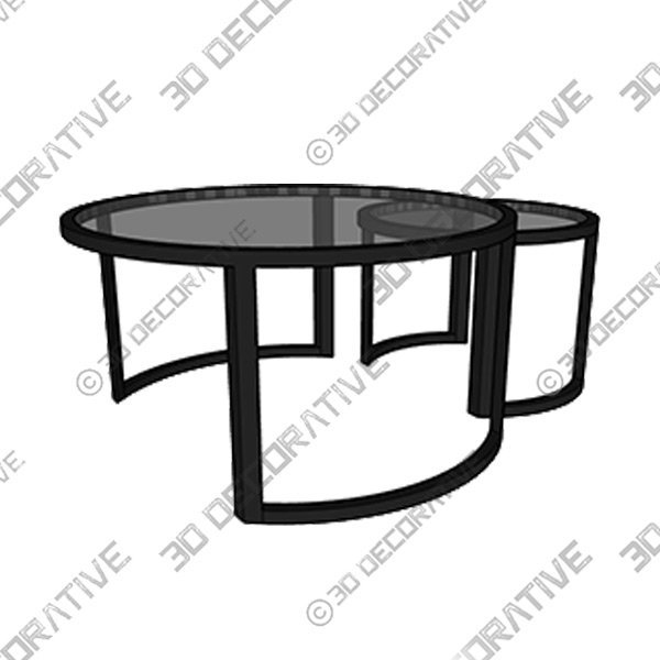 Ivalee Extendable Sled 2 Nesting Coffee TableĀ - 3D Decorative