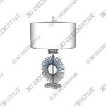John Richard Clear-Cut Glass Column Table Lamp - 3D Decorative