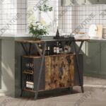 Kitchen Island Buffet Console Table with Storage Cabinet - 3D Decorative