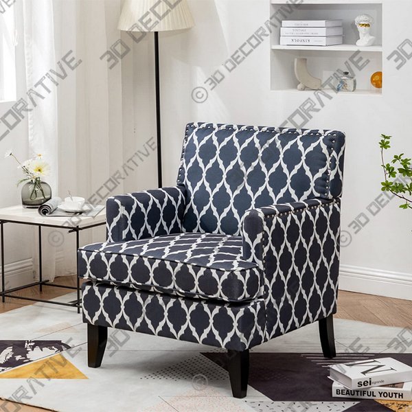 KVK Mid Century Modern Accent ChairĀ - 3D Decorative