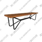 Margaret Wood Bench - 3D Decorative