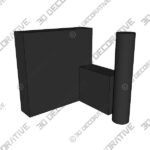 Matte Black Bathroom Hook - 3D Decorative