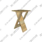 2_600x600-26-1.jpg Mcallister 19.25” Tall Solid Wood Cross Legs End Table - 3D Decorative