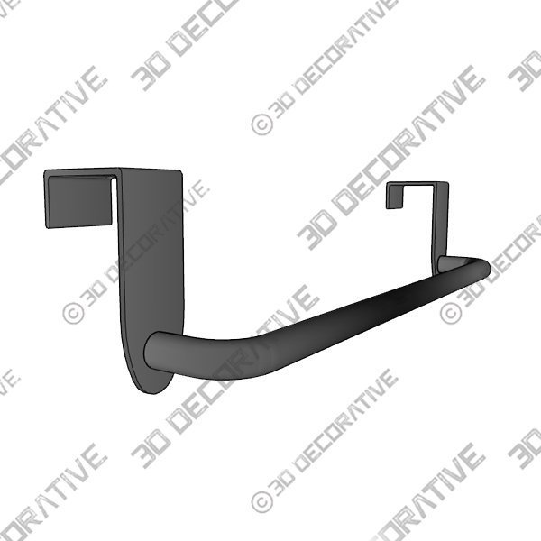 mDesign Kitchen Over Cabinet Metal Hand Towel Bar, 9.75″ Wide - 3D Decorative