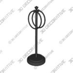 mDesign Metal Fingertip Towel Holder for Bath Vanity Countertop - 3D Decorative