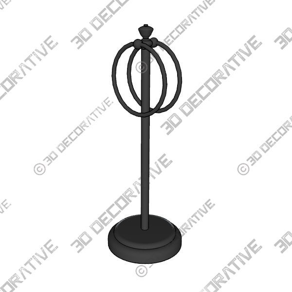 mDesign Metal Fingertip Towel Holder for Bath Vanity Countertop - 3D Decorative