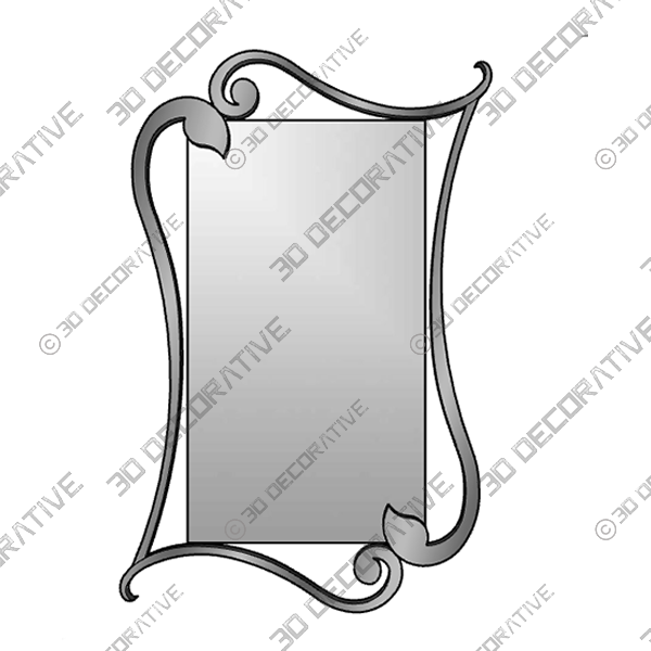 Metal Wall Mirror - 3D Decorative
