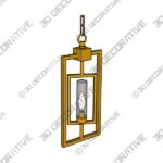 Pendant-2-18.jpg Milhouse 1 – Light Brushed Gold Pendant - 3D Decorative