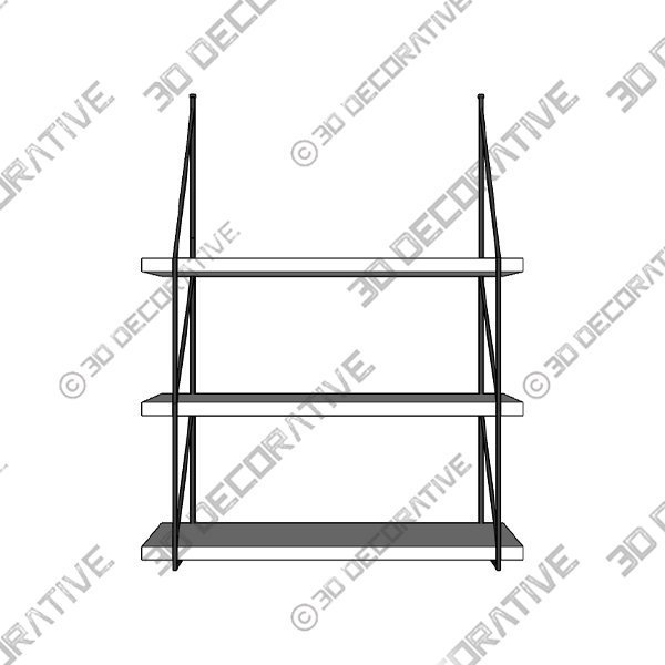 Mixed Material Wall Shelf - 3D Decorative