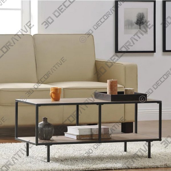 Aalanah Sled Coffee Table with Storage - 3D Decorative