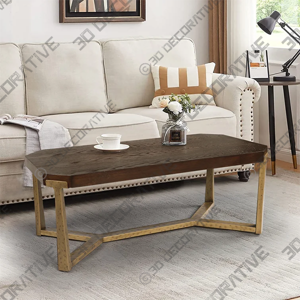 Abrielle Cross Legs Coffee TableĀ - 3D Decorative