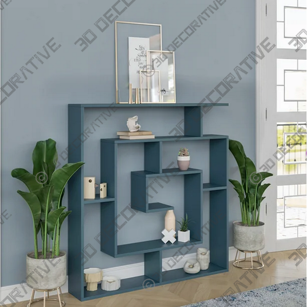 Abston Geometric Bookcase - 3D Decorative