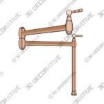 Avola Solid Brass Kitchen Sink Pot Filler Faucets - 3D Decorative