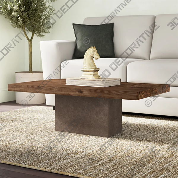 Cheyne Pedestal Coffee TableĀ - 3D Decorative