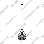 EGLO Carlton 1-Light Pendant Light Lamp in Black - 3D Decorative