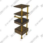 ELEMENTAL CLASSIC STORAGE SET WITH STONE SHELF - 3D Decorative