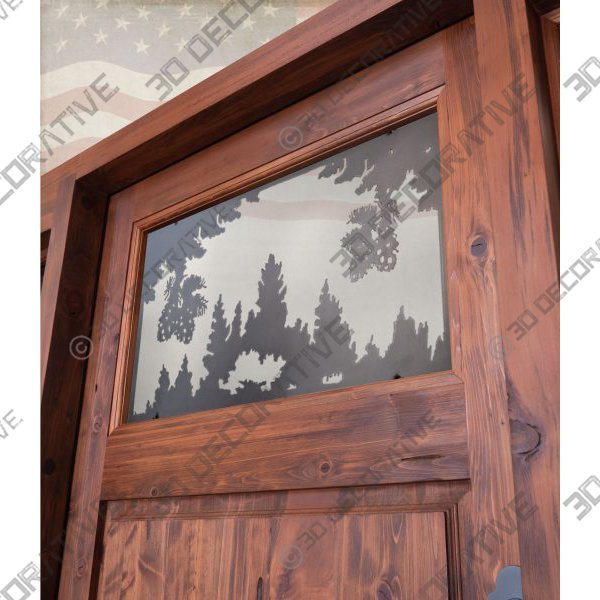 Fine Art Craftsman Entrance: Solid Wood Door With Custom Sidelights – CD6246 - 3D Decorative