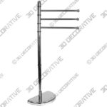 Free Standing Chrome Towel Stand - 3D Decorative