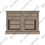 Kensington Glass Buffet - 3D Decorative