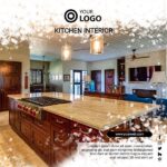 Modern Social Media Post Template for Interior Designer - 3D Decorative