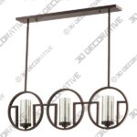 Quorum Julian – Three Light Island, Oiled Bronze Finish - 3D Decorative