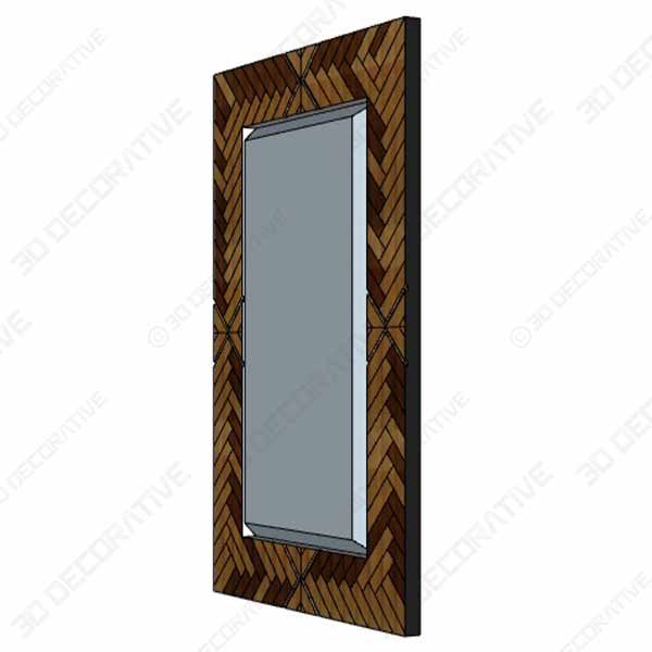 Stone & Beam Rustic Wood and Rope Geo Mirror, 36 H - 3D Decorative
