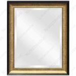 Wall Beveled Mirror Framed – Bedroom or Bathroom Rectangular Frame - 3D Decorative
