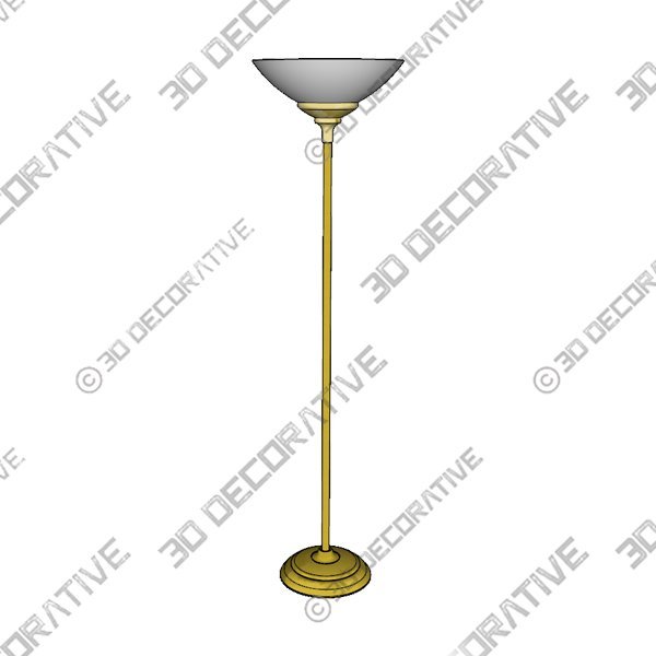 Wendelgard 71″ Torchiere Floor Lamp - 3D Decorative