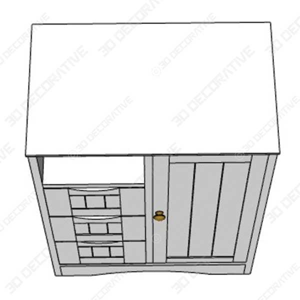 Ashland 22.05 W x 32.13 H Cabinet - 3D Decorative