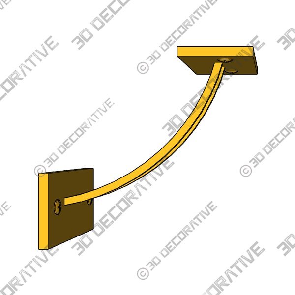 Nickel-3-8.jpg Deller 5″ Brass Shelf Bracket Nickel - 3D Decorative