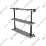 Linden Handcrafted Triple Tier Shelf - 3D Decorative