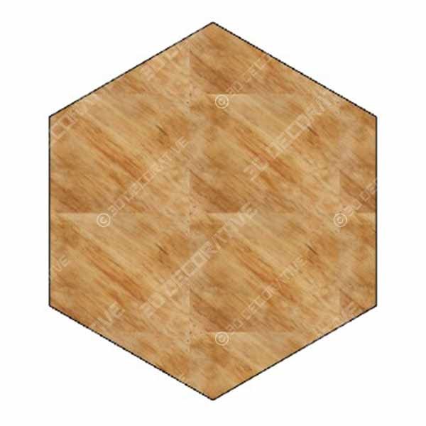 Rivet Modern Hexagon Wood Frame Hanging Wall Mirror, 30 Inch Height - 3D Decorative