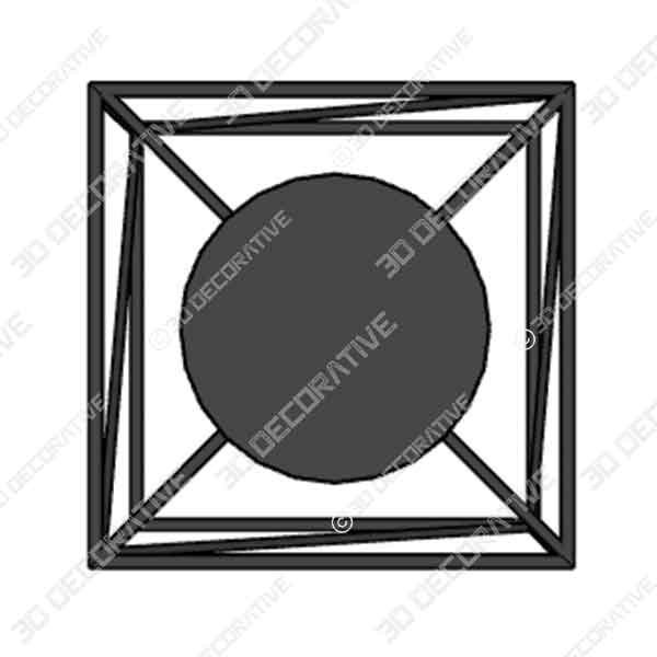 RUXUE Industrial Modern Semi Flush Mount Ceiling Light - 3D Decorative