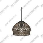 Lamp-2-18.jpg 2-Layer Cross Woven Bamboo Pendant Lighting LampĀ - 3D Decorative