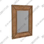 Mirror-3-11.jpg 35 X 28 Inch Rectangle Rattan Wall Mirror - 3D Decorative