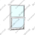 Window-2-4.jpg 35.5-in x 59.5-in x 3.25-in Jamb Vinyl New Construction White Single Hung Window - 3D Decorative
