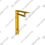 Nickel-4.jpg 9″ Harridge Solid Brass Shelf Bracket – Brushed Nickel - 3D Decorative