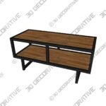 Aalanah Sled Coffee Table with Storage - 3D Decorative