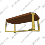5_600x600-8-2.png Abrielle Cross Legs Coffee TableĀ - 3D Decorative