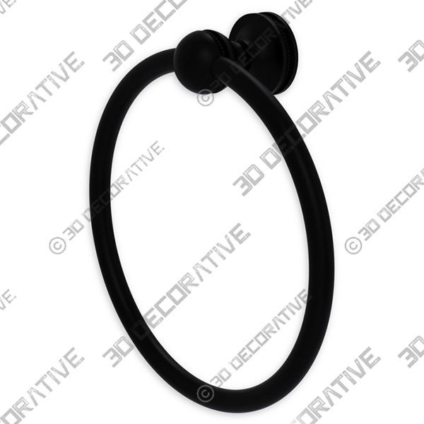 Allied Brass Mambo Towel Ring in Oil Rubbed Bronze - 3D Decorative