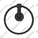 Allied Brass Remi Collection Towel Ring in Matte Black - 3D Decorative