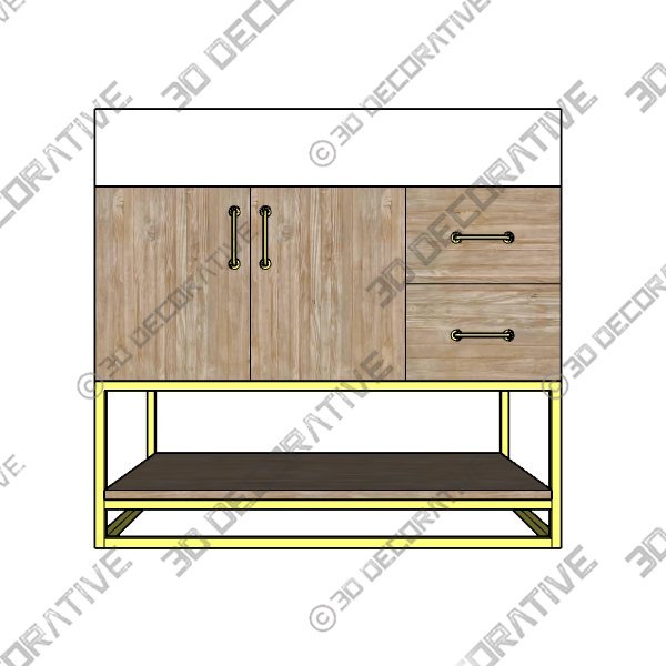 Annice 36″ Single Bathroom Vanity Set - 3D Decorative